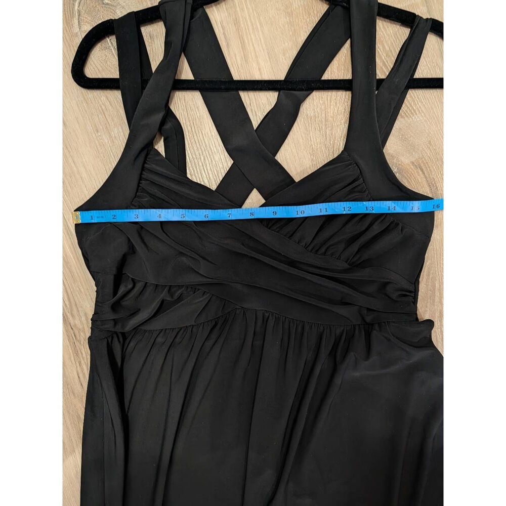 Torrid Black Sleeveless Crisscross Babydoll Maxi Dress Size 0 Large Formal - Picture 9 of 11